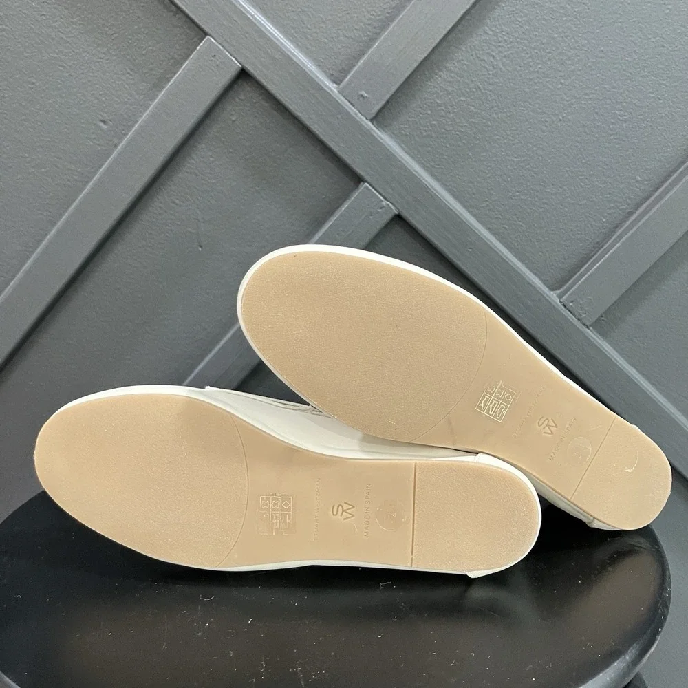 Stuart Weitzman White Leather Boat Shoes Womens Size EU 38 US 8 Made Spain